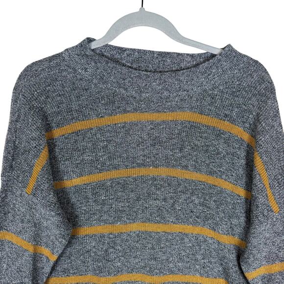 American Eagle Outfitters Sweater Womens Small Gray Striped Knitted Jegging Fit - Picture 3 of 10